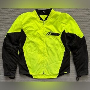 Icon Konflict Motorcycle Riding Jacket D30 Protection Neon HI-VIZ